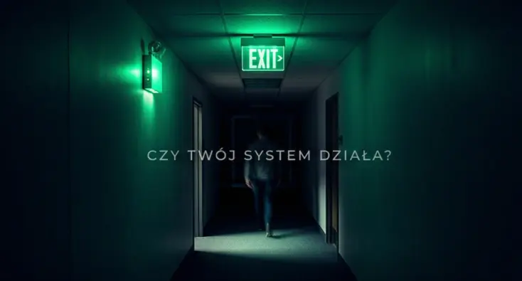 Przegląd oświetlenia awaryjnego i ewakuacyjnego - oprawa awaryjna