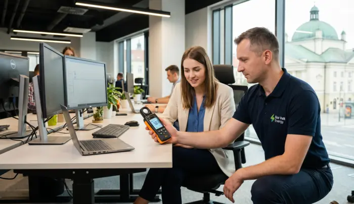 Profesjonalny pomiar natężenia światła na stanowisku pracy